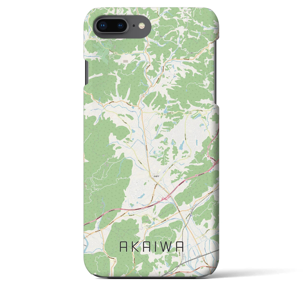 【赤磐(岡山県)】地図柄iPhoneケース(バックカバータイプ)