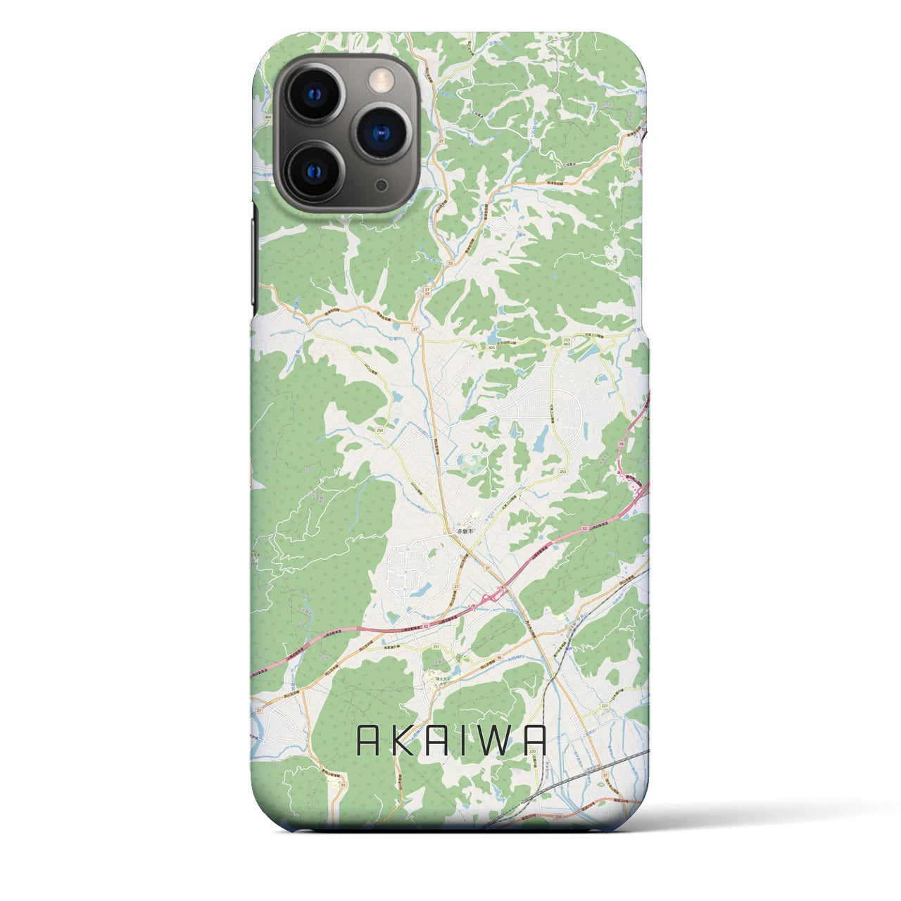 【赤磐(岡山県)】地図柄iPhoneケース(バックカバータイプ)
