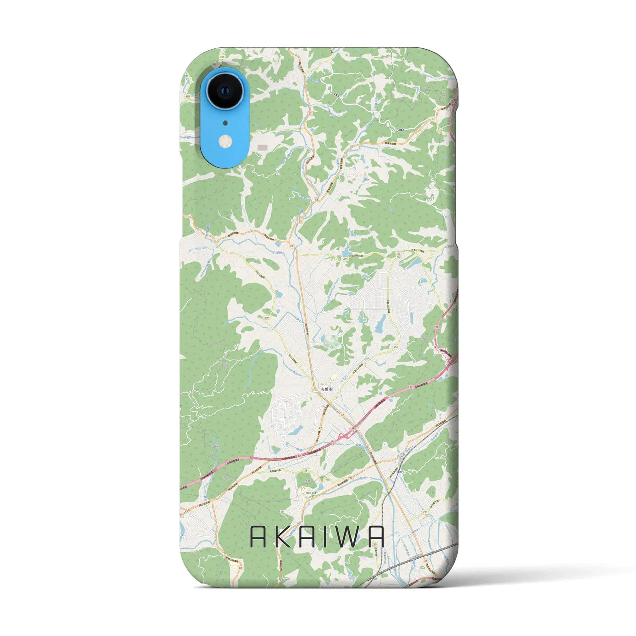 【赤磐(岡山県)】地図柄iPhoneケース(バックカバータイプ)