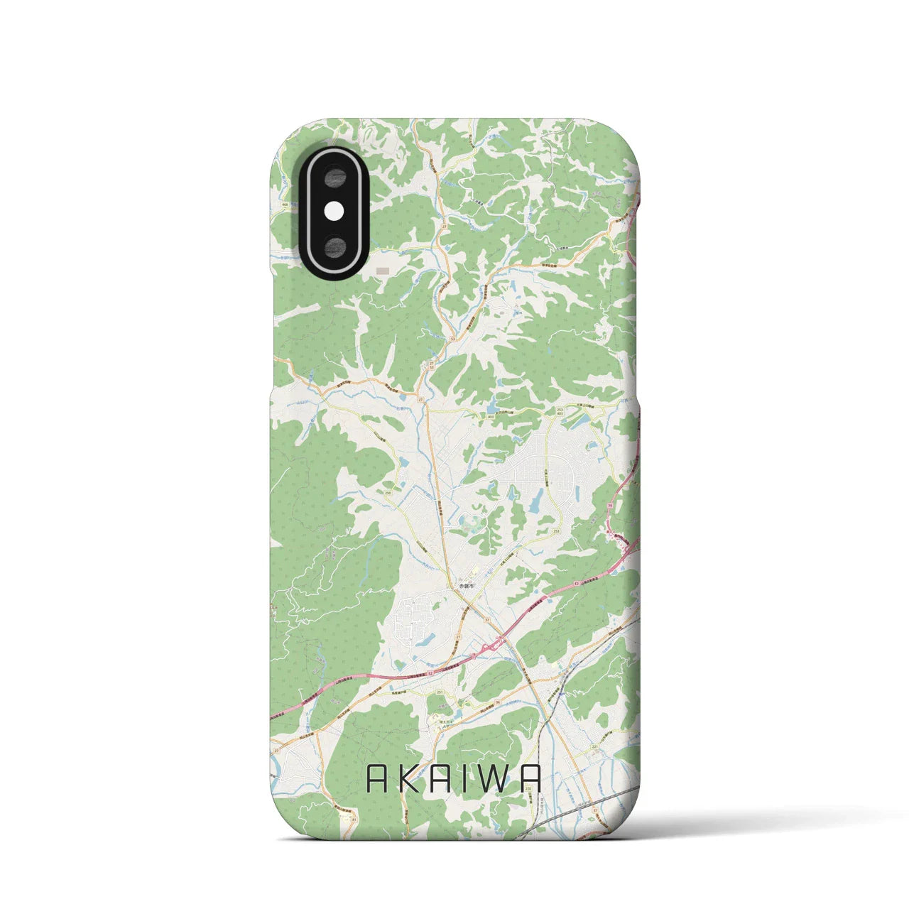 【赤磐(岡山県)】地図柄iPhoneケース(バックカバータイプ)