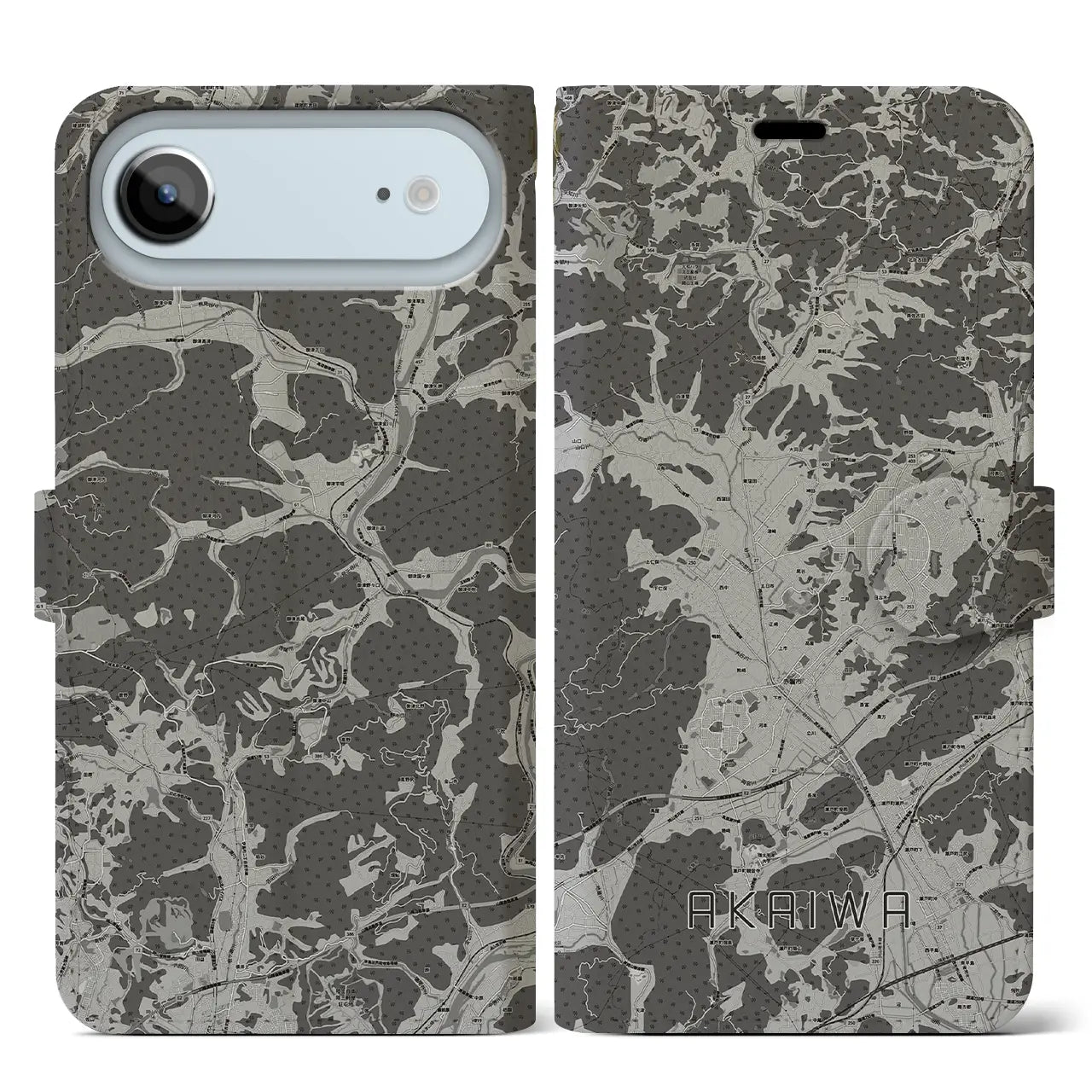 【赤磐(岡山県)】地図柄iPhoneケース(手帳タイプ)