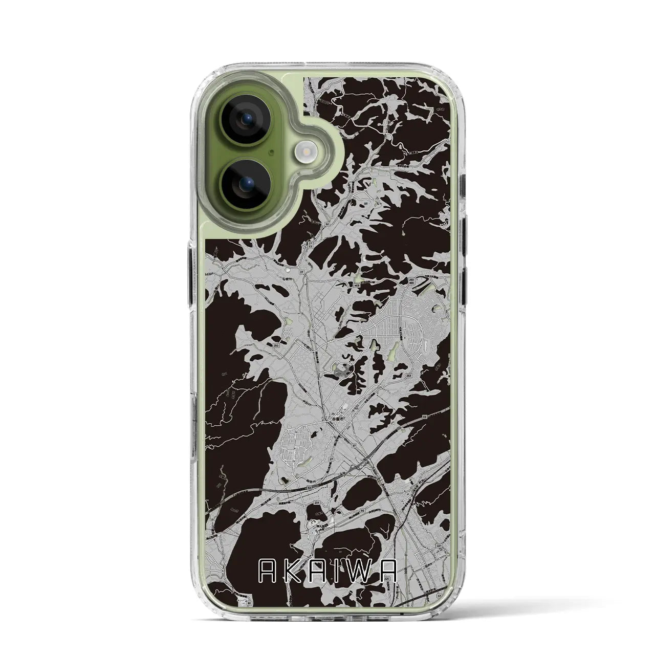 【赤磐(岡山県)】地図柄iPhoneケース(MagSafeタイプ)