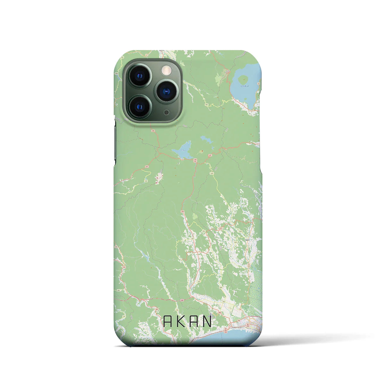 【阿寒(北海道)】地図柄iPhoneケース(バックカバータイプ)