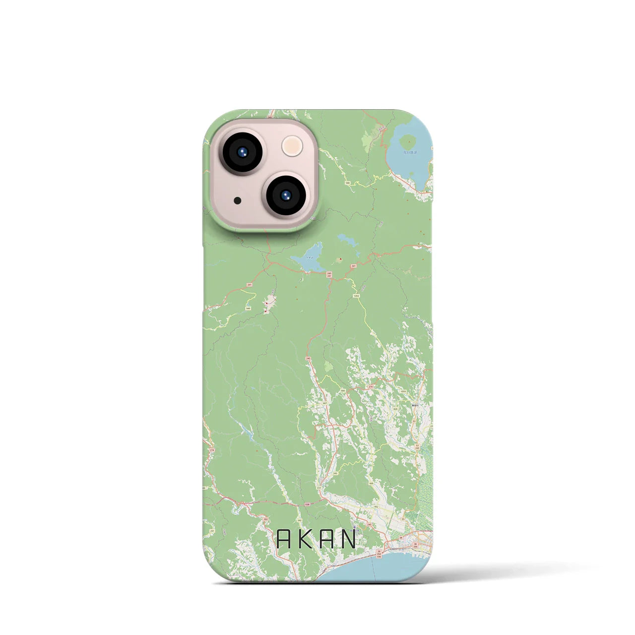 【阿寒(北海道)】地図柄iPhoneケース(バックカバータイプ)