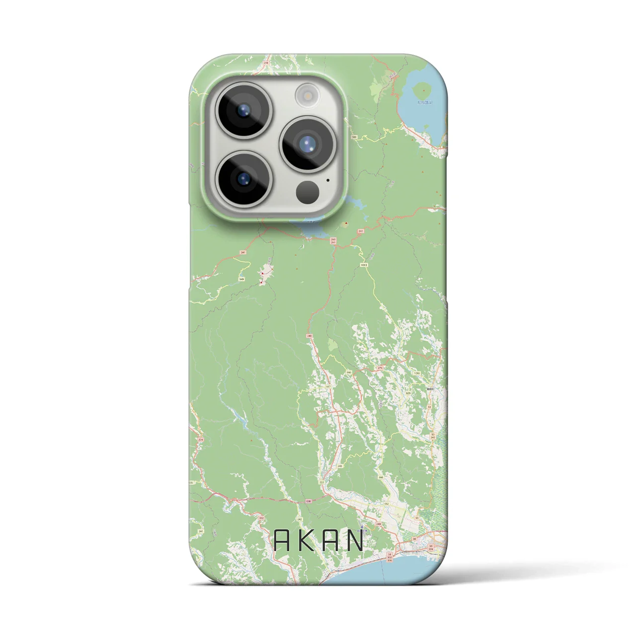 【阿寒(北海道)】地図柄iPhoneケース(バックカバータイプ)