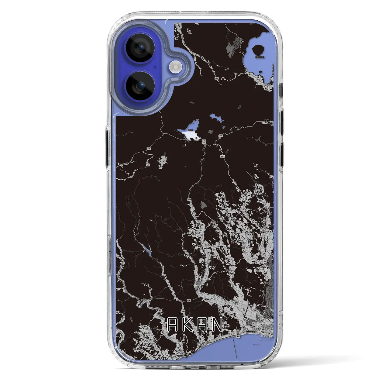 【阿寒(北海道)】地図柄iPhoneケース(MagSafeタイプ)