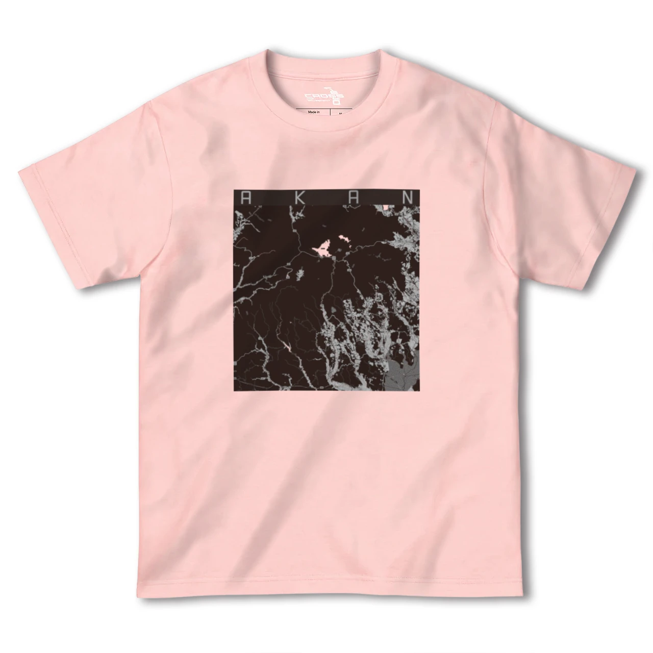 【阿寒(北海道)】地図柄ヘビーウェイトTシャツ