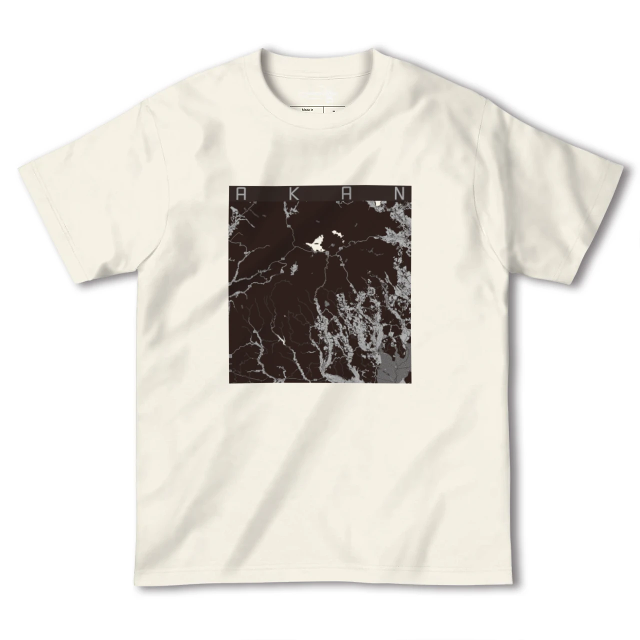 【阿寒(北海道)】地図柄ヘビーウェイトTシャツ