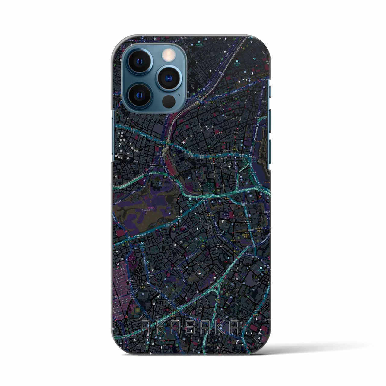 【赤坂(東京都)】地図柄iPhoneケース(バックカバータイプ)