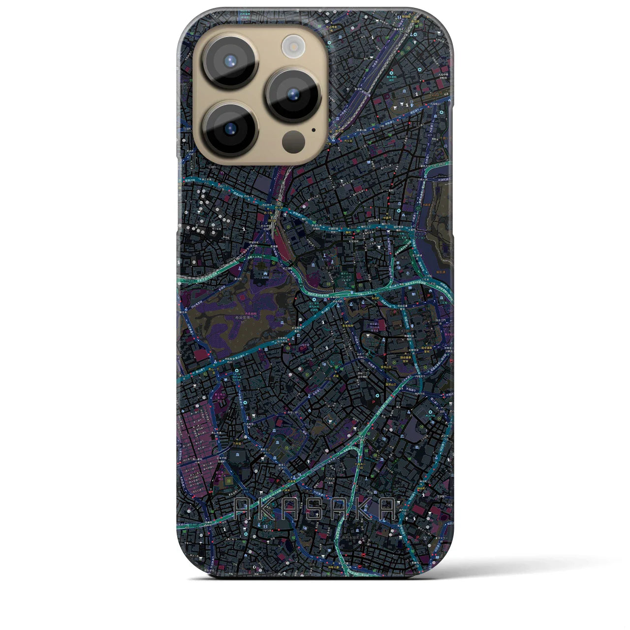 【赤坂(東京都)】地図柄iPhoneケース(バックカバータイプ)