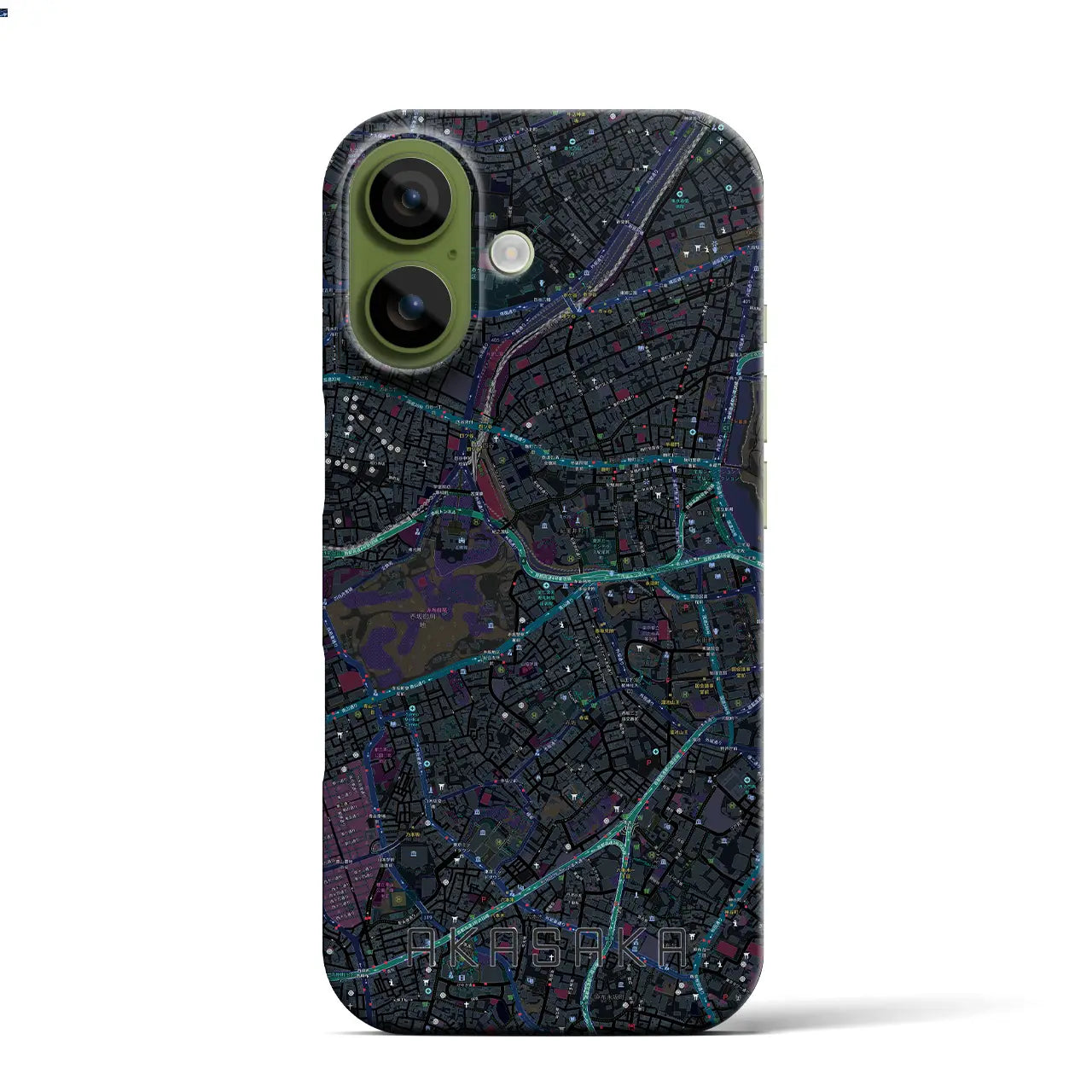 【赤坂(東京都)】地図柄iPhoneケース(バックカバータイプ)