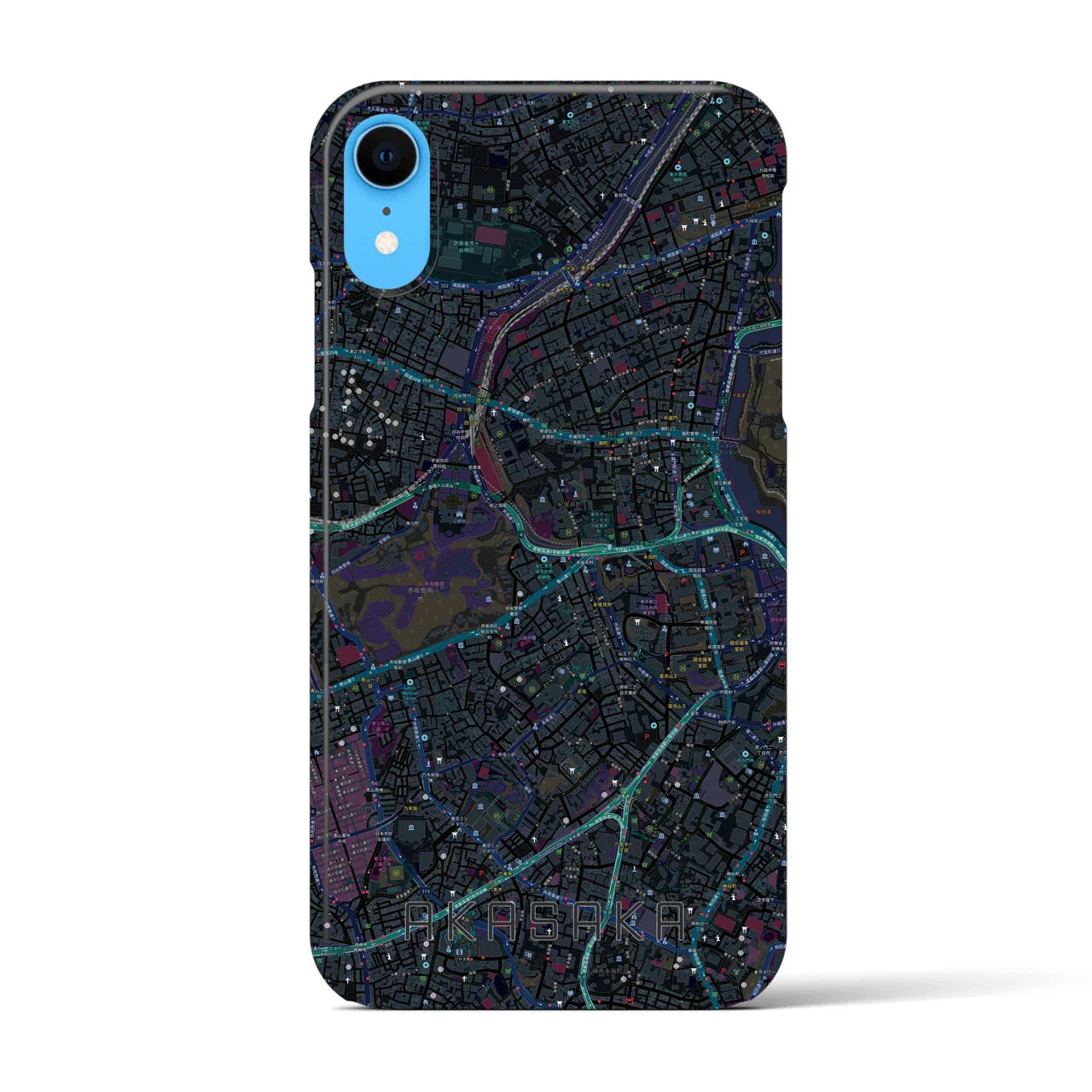 【赤坂(東京都)】地図柄iPhoneケース(バックカバータイプ)