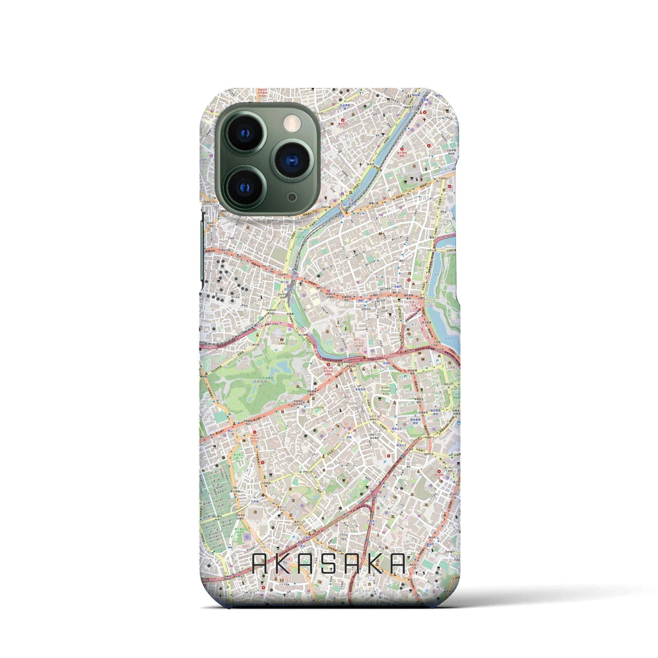 【赤坂(東京都)】地図柄iPhoneケース(バックカバータイプ)