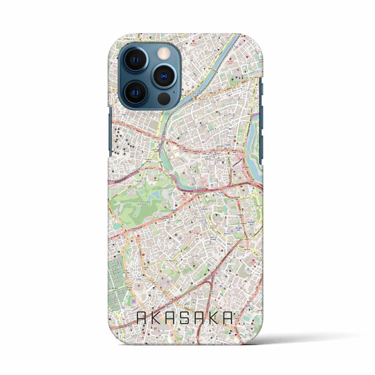 【赤坂(東京都)】地図柄iPhoneケース(バックカバータイプ)