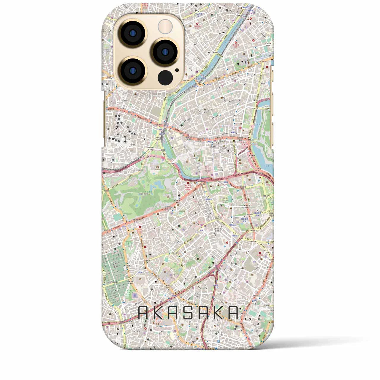 【赤坂(東京都)】地図柄iPhoneケース(バックカバータイプ)