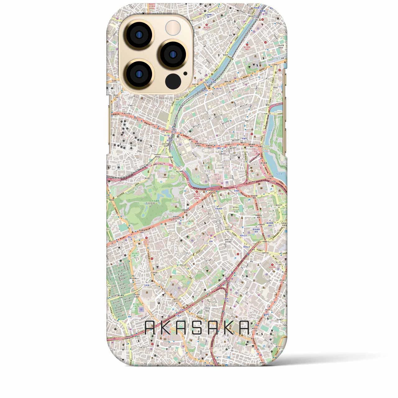 【赤坂(東京都)】地図柄iPhoneケース(バックカバータイプ)