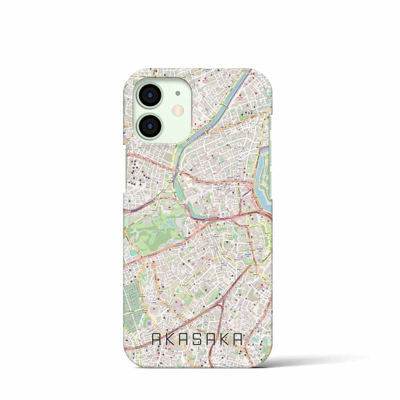 【赤坂(東京都)】地図柄iPhoneケース(バックカバータイプ)