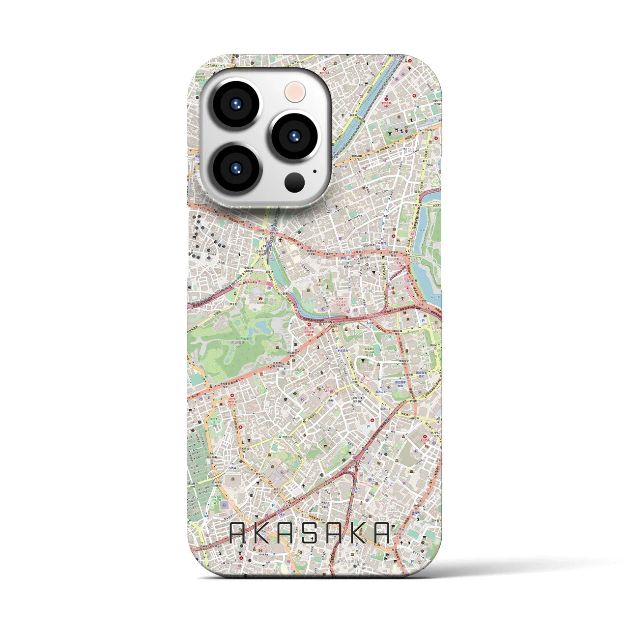 【赤坂(東京都)】地図柄iPhoneケース(バックカバータイプ)