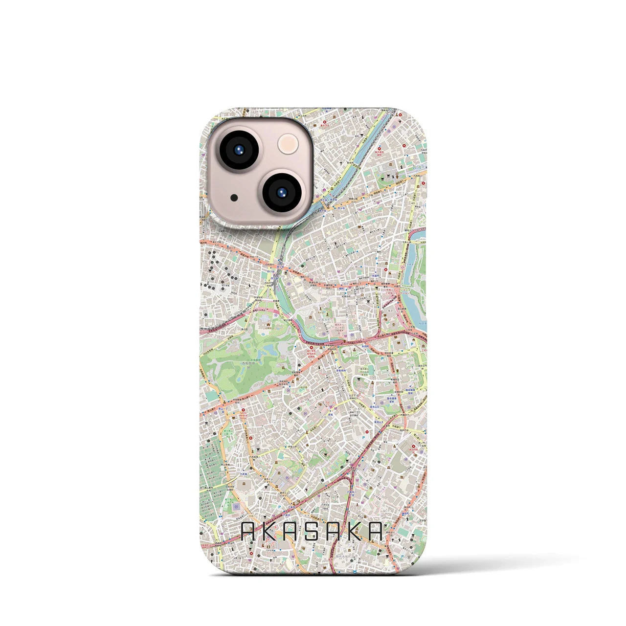 【赤坂(東京都)】地図柄iPhoneケース(バックカバータイプ)