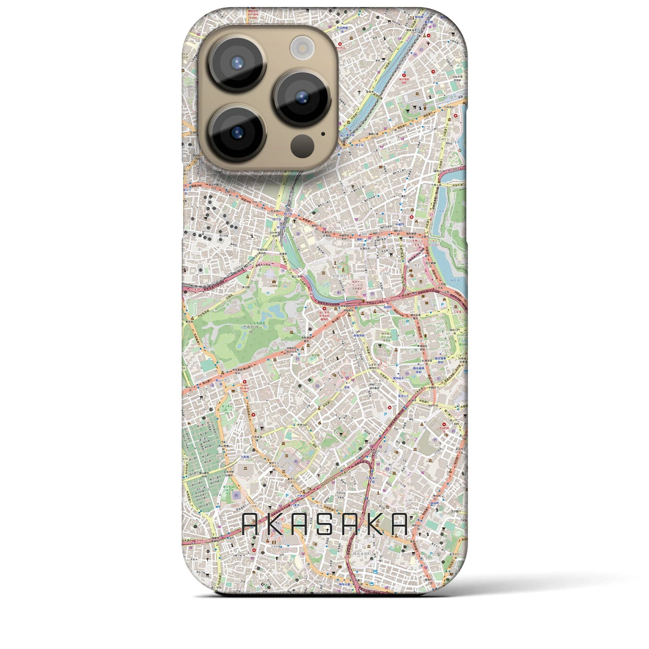 【赤坂(東京都)】地図柄iPhoneケース(バックカバータイプ)
