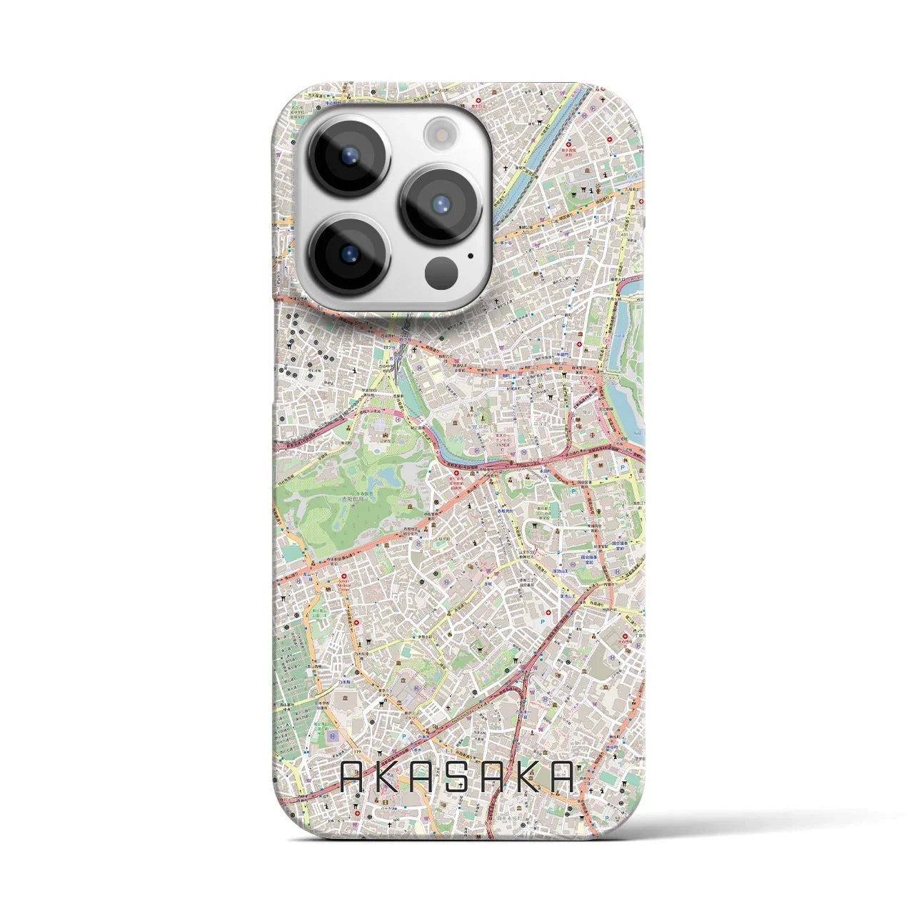 【赤坂(東京都)】地図柄iPhoneケース(バックカバータイプ)