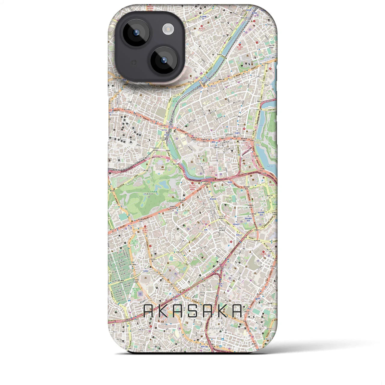 【赤坂(東京都)】地図柄iPhoneケース(バックカバータイプ)