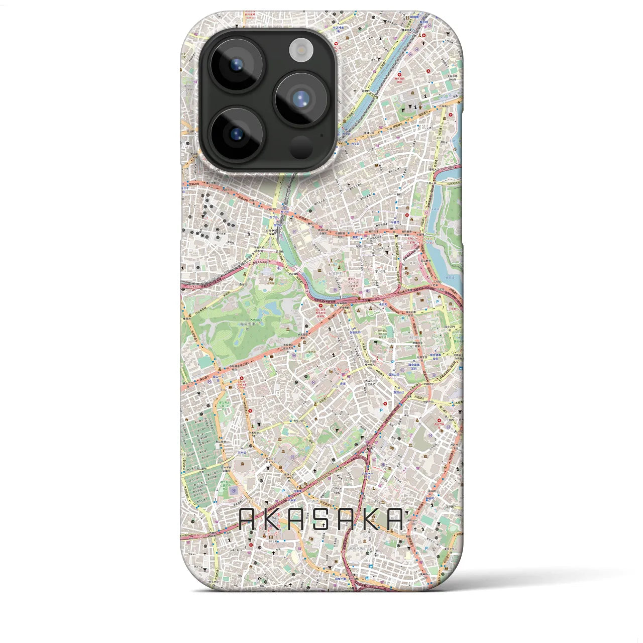 【赤坂(東京都)】地図柄iPhoneケース(バックカバータイプ)