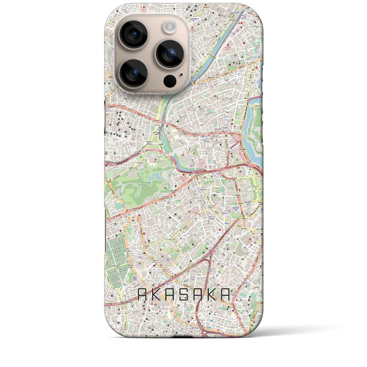 【赤坂(東京都)】地図柄iPhoneケース(バックカバータイプ)