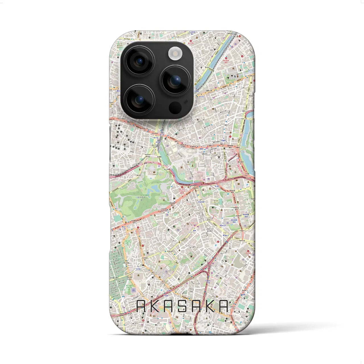 【赤坂(東京都)】地図柄iPhoneケース(バックカバータイプ)