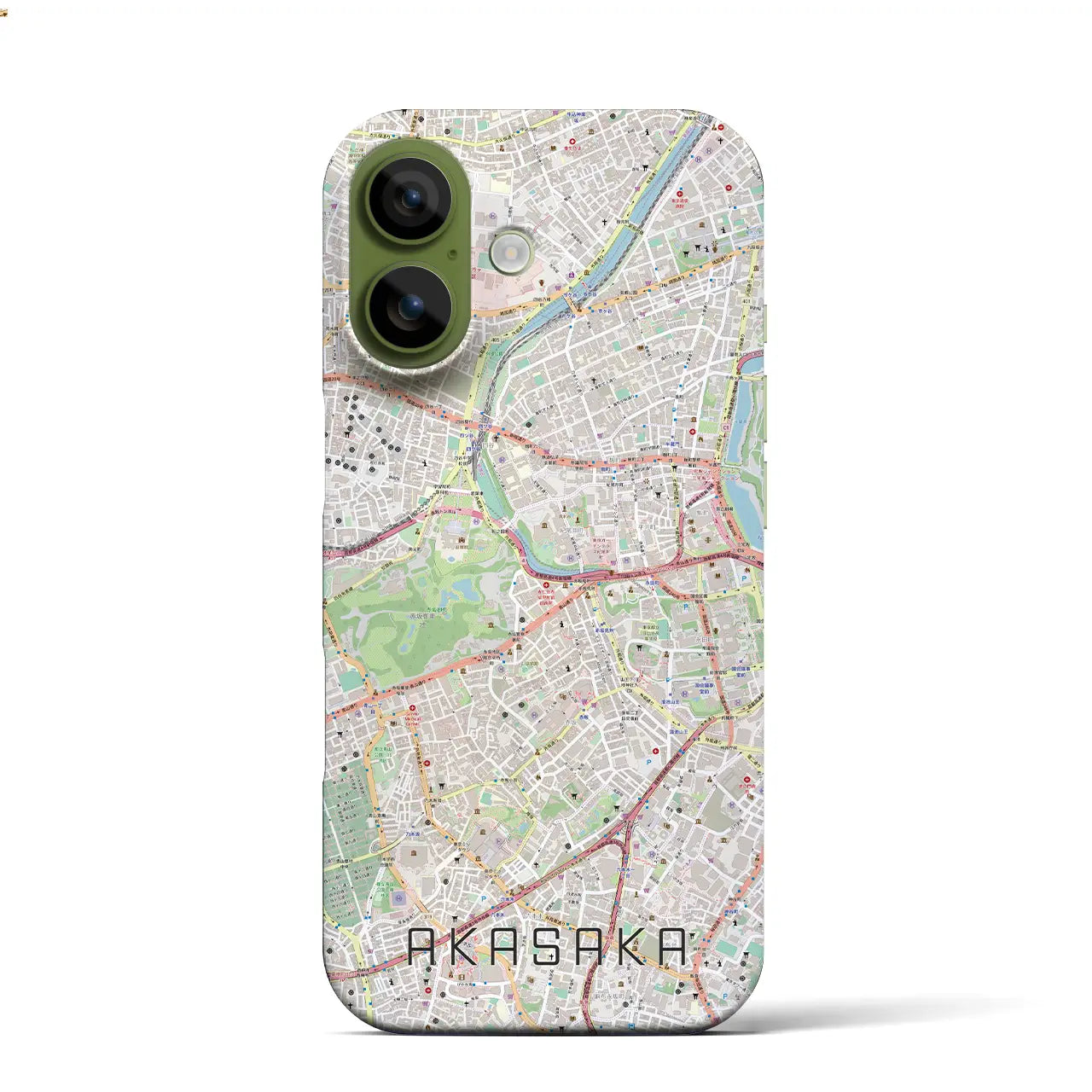 【赤坂(東京都)】地図柄iPhoneケース(バックカバータイプ)ナチュラル・iPhone 17 Pro Max 用