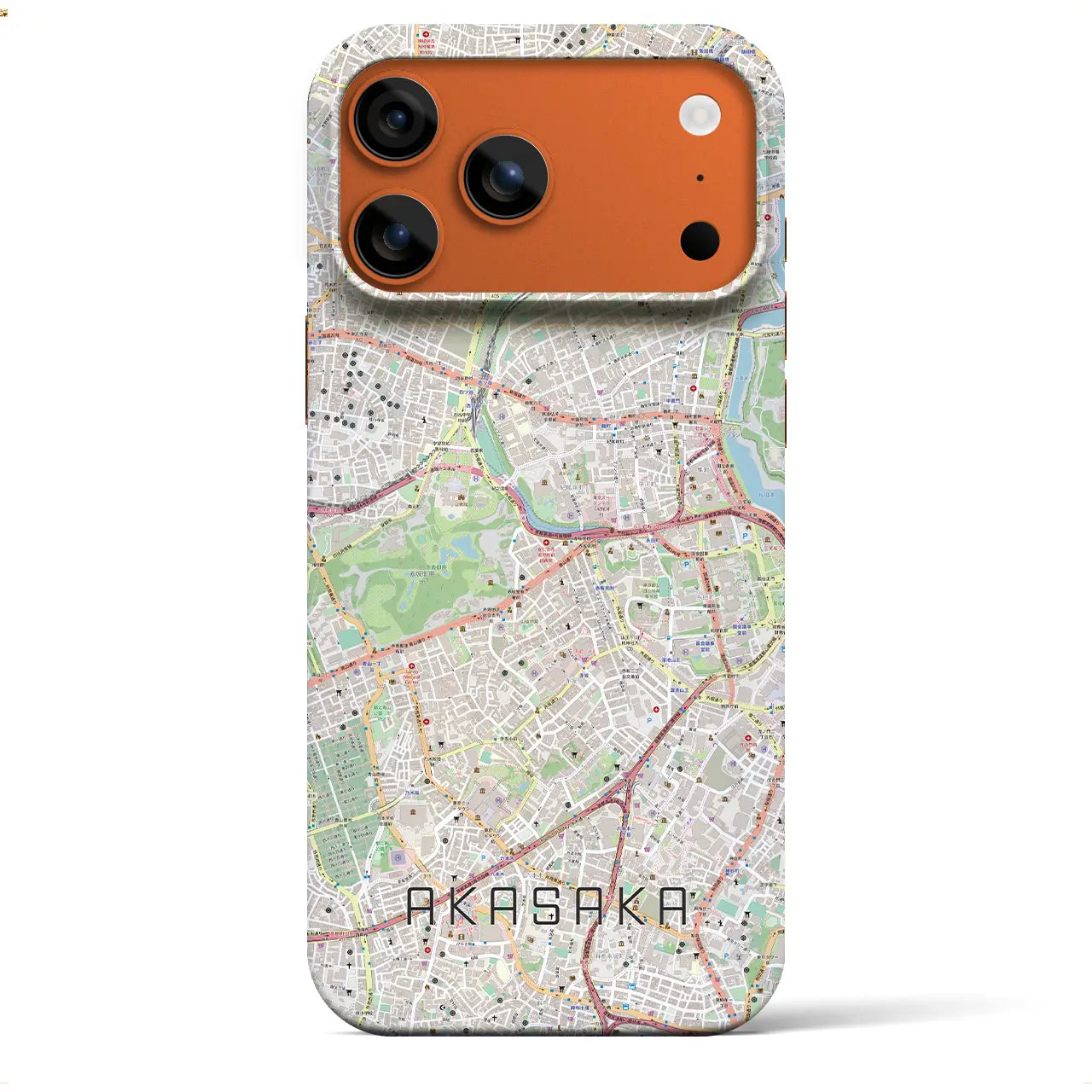 【赤坂(東京都)】地図柄iPhoneケース(バックカバータイプ)