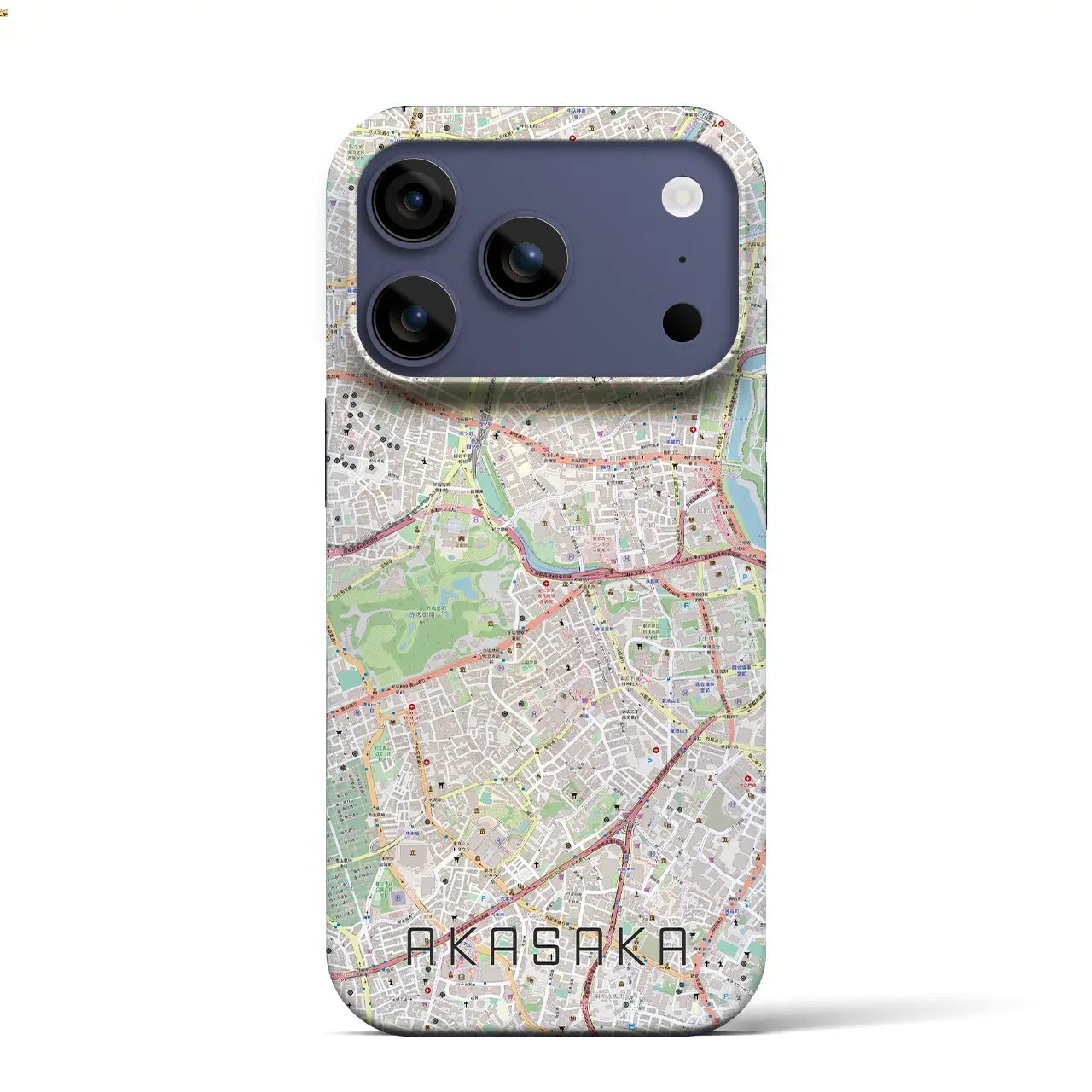【赤坂(東京都)】地図柄iPhoneケース(バックカバータイプ)