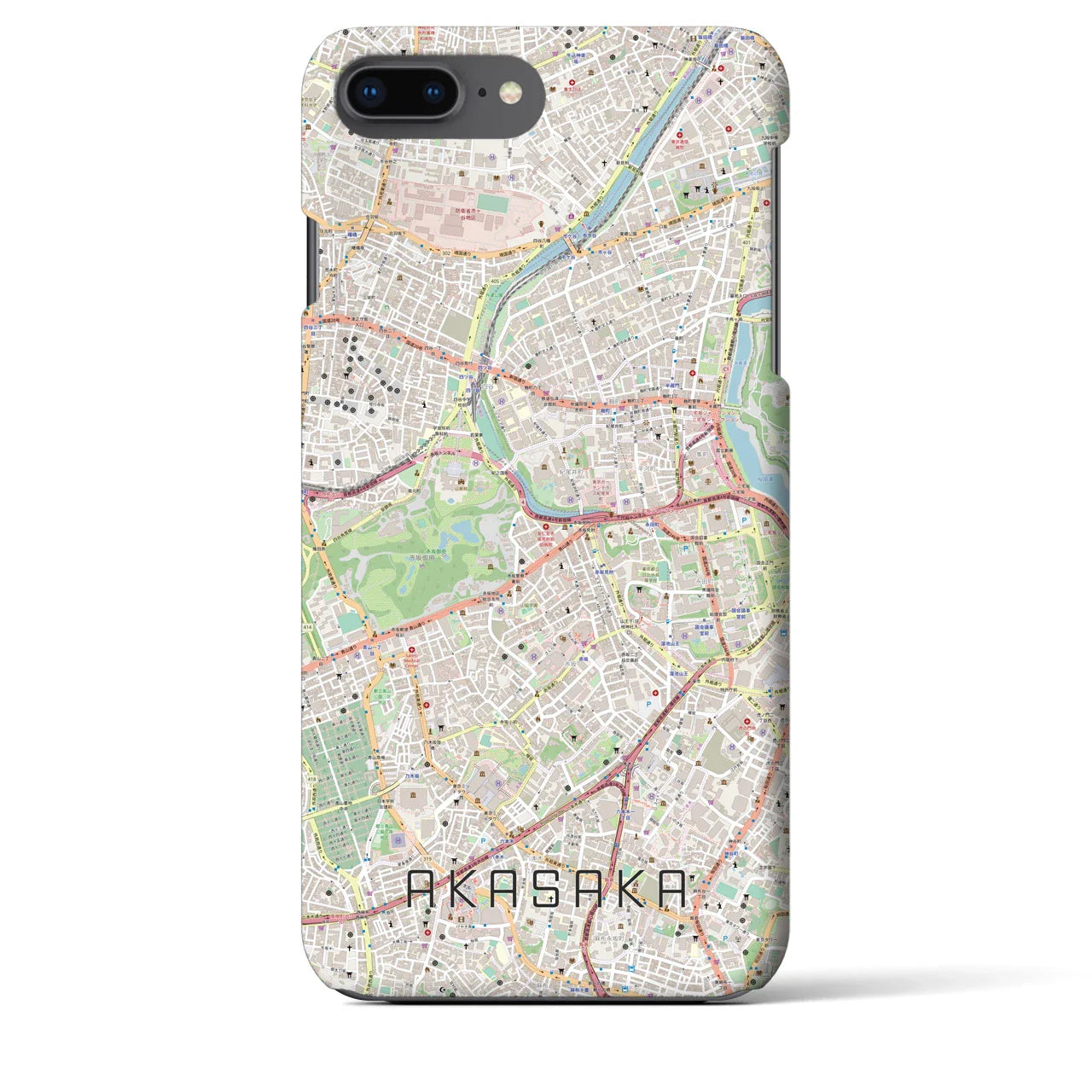 【赤坂(東京都)】地図柄iPhoneケース(バックカバータイプ)