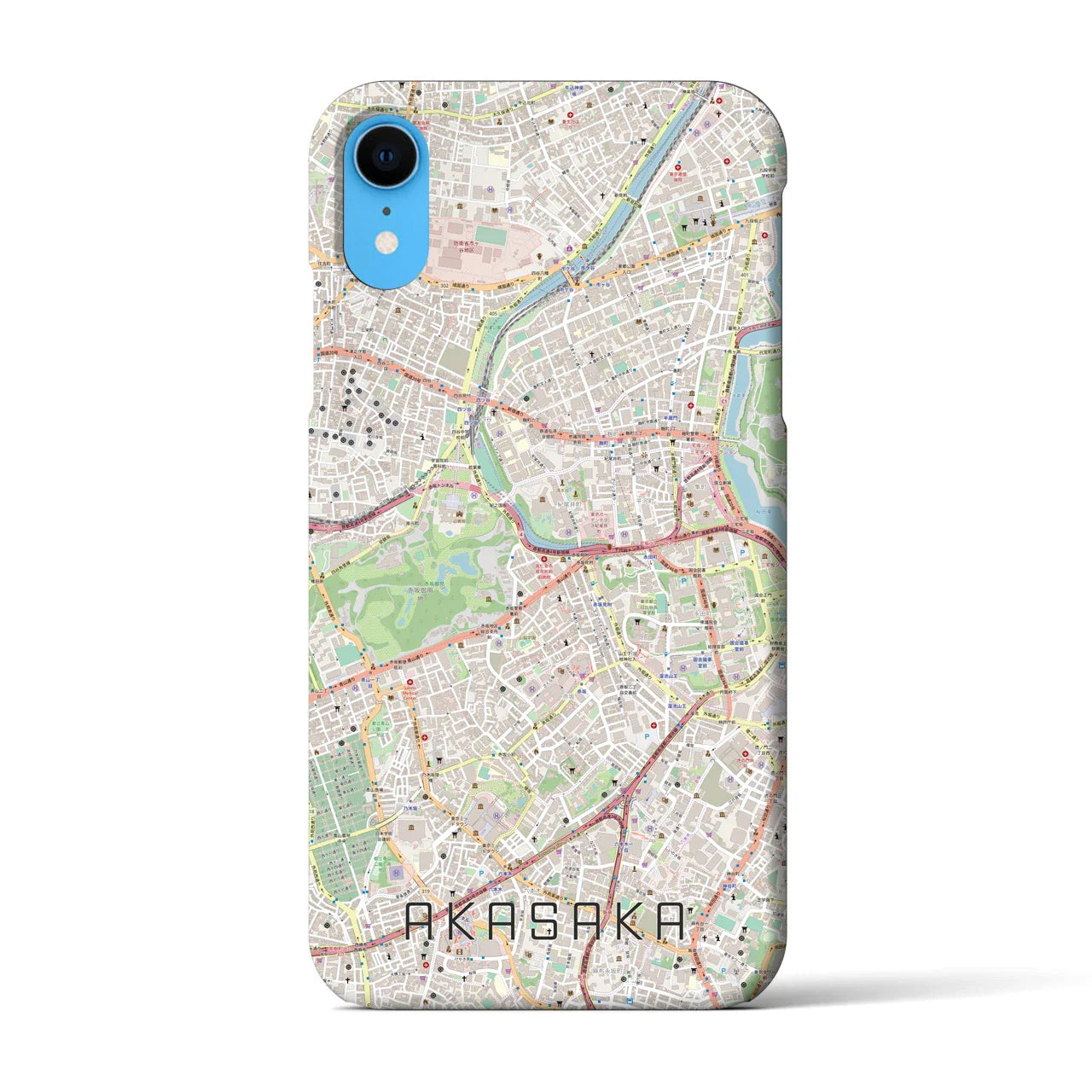 【赤坂(東京都)】地図柄iPhoneケース(バックカバータイプ)
