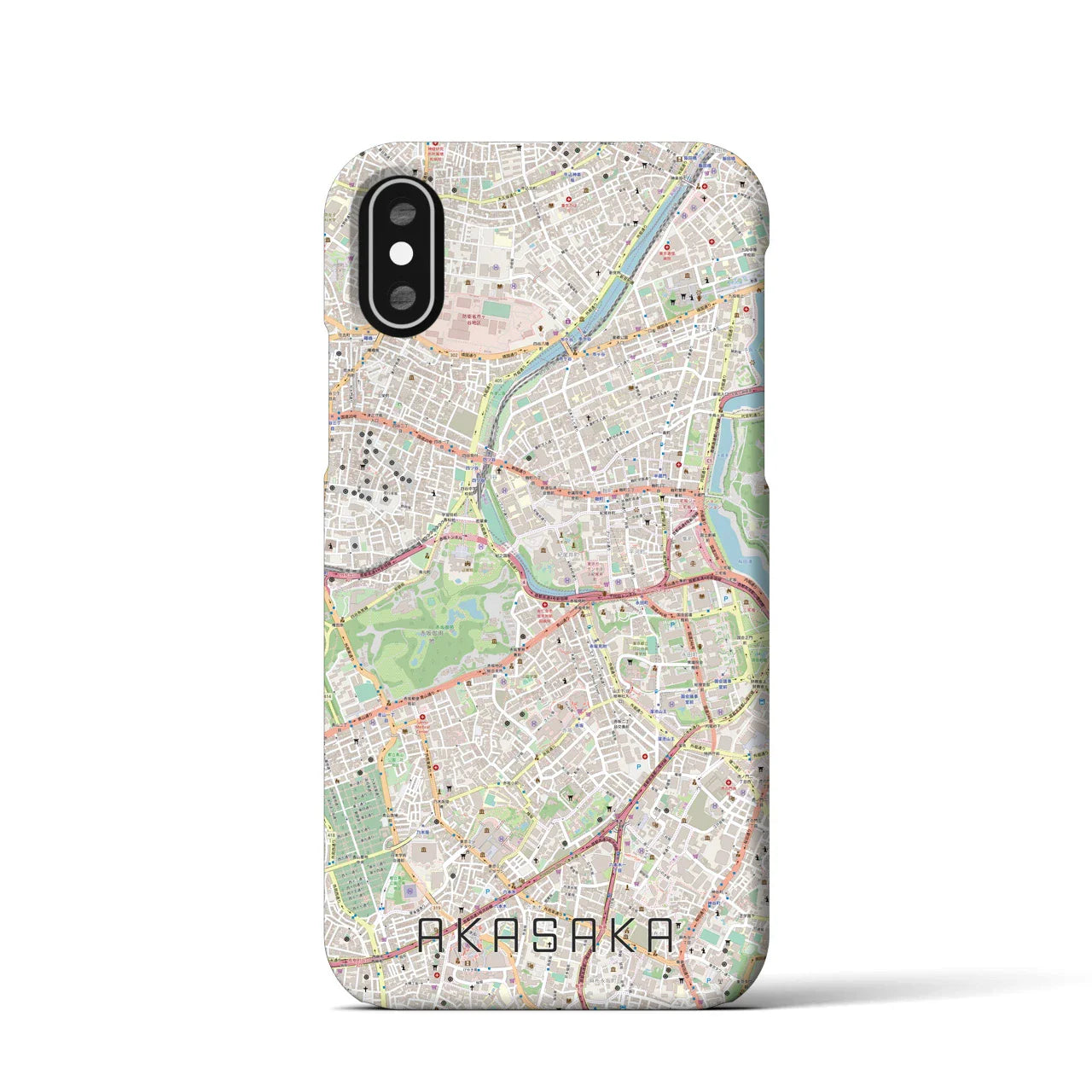【赤坂(東京都)】地図柄iPhoneケース(バックカバータイプ)