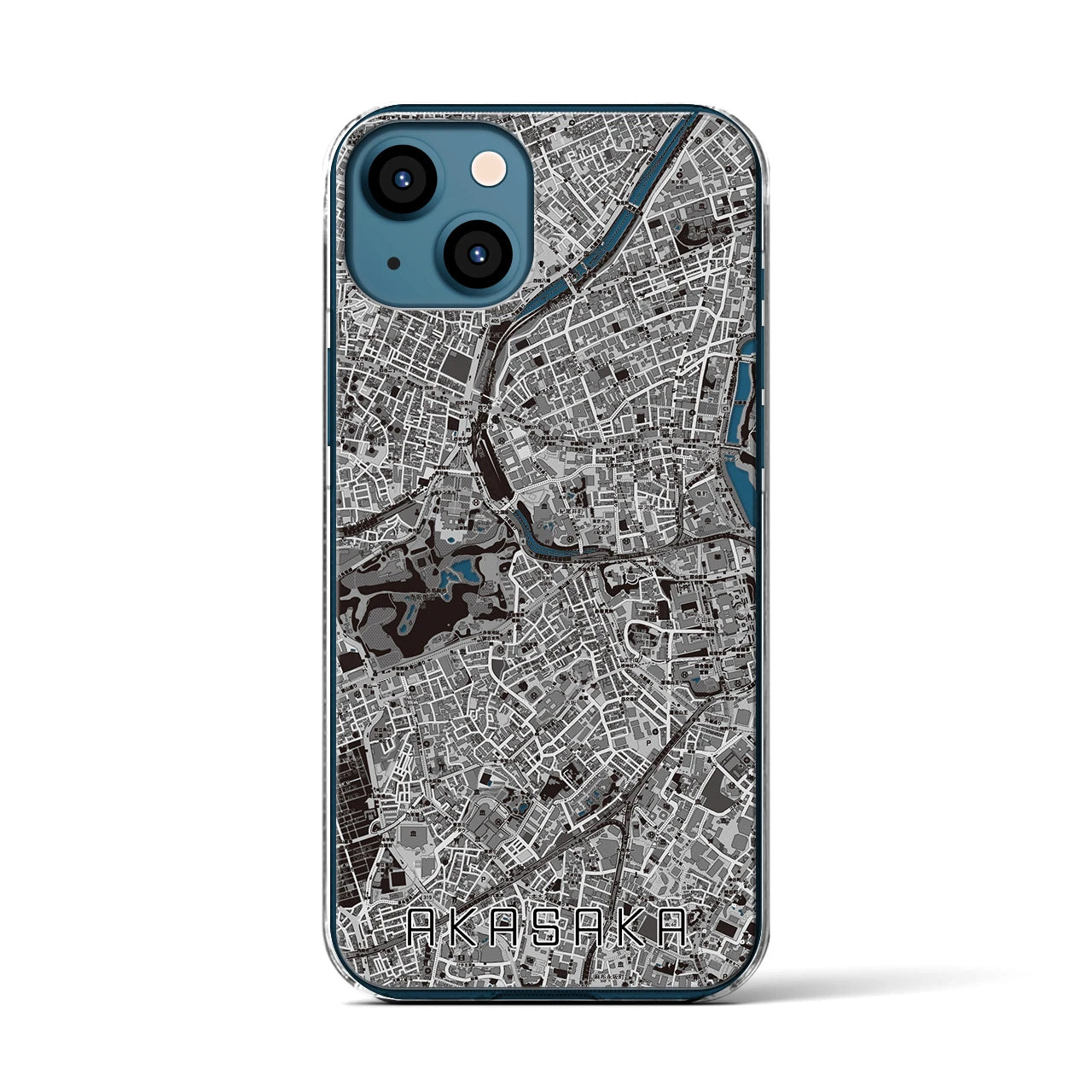 【赤坂(東京都)】地図柄iPhoneケース(クリアタイプ)