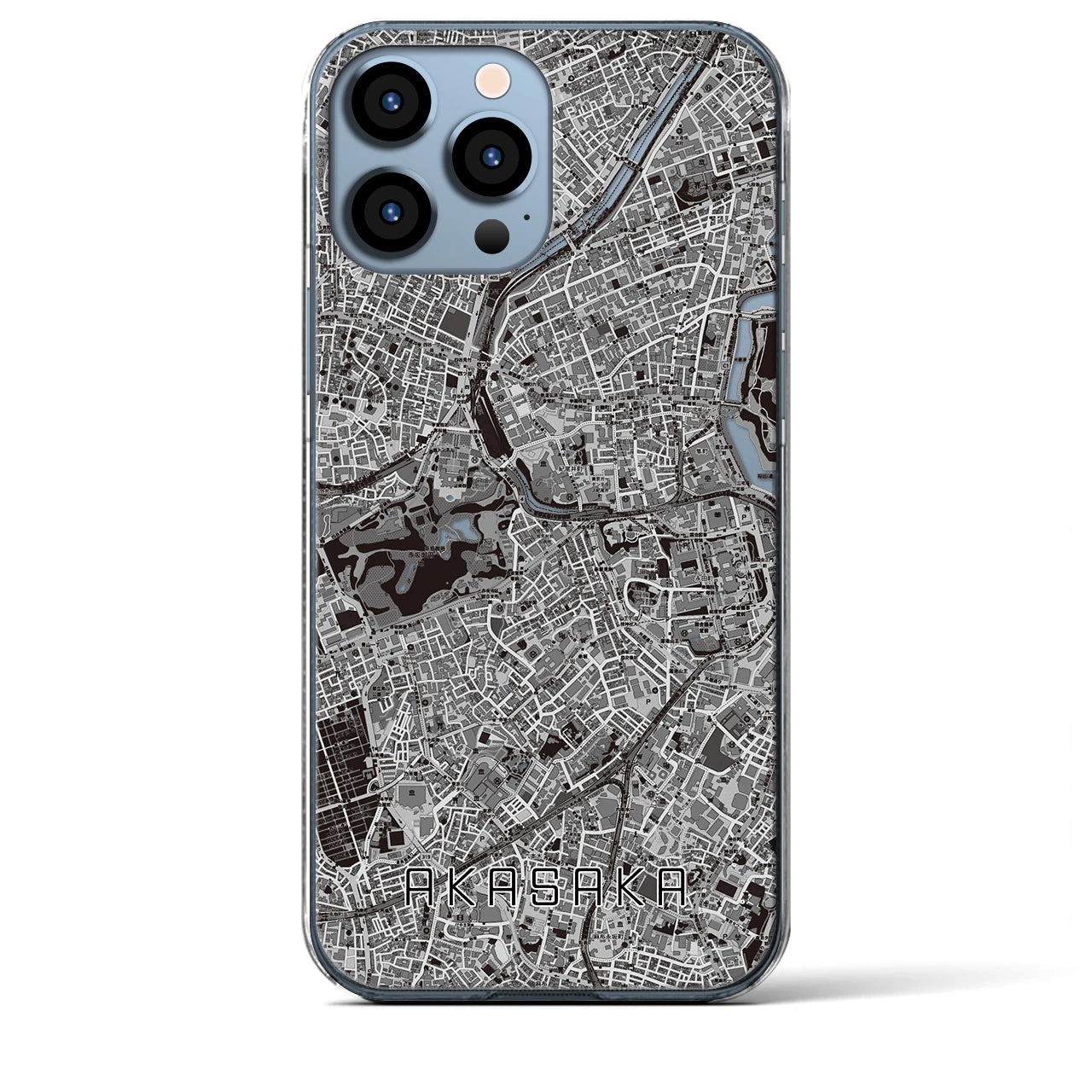 【赤坂(東京都)】地図柄iPhoneケース(クリアタイプ)