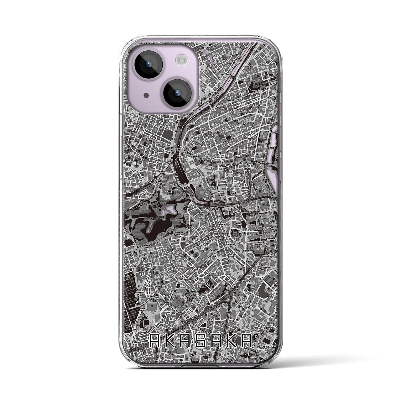 【赤坂(東京都)】地図柄iPhoneケース(クリアタイプ)