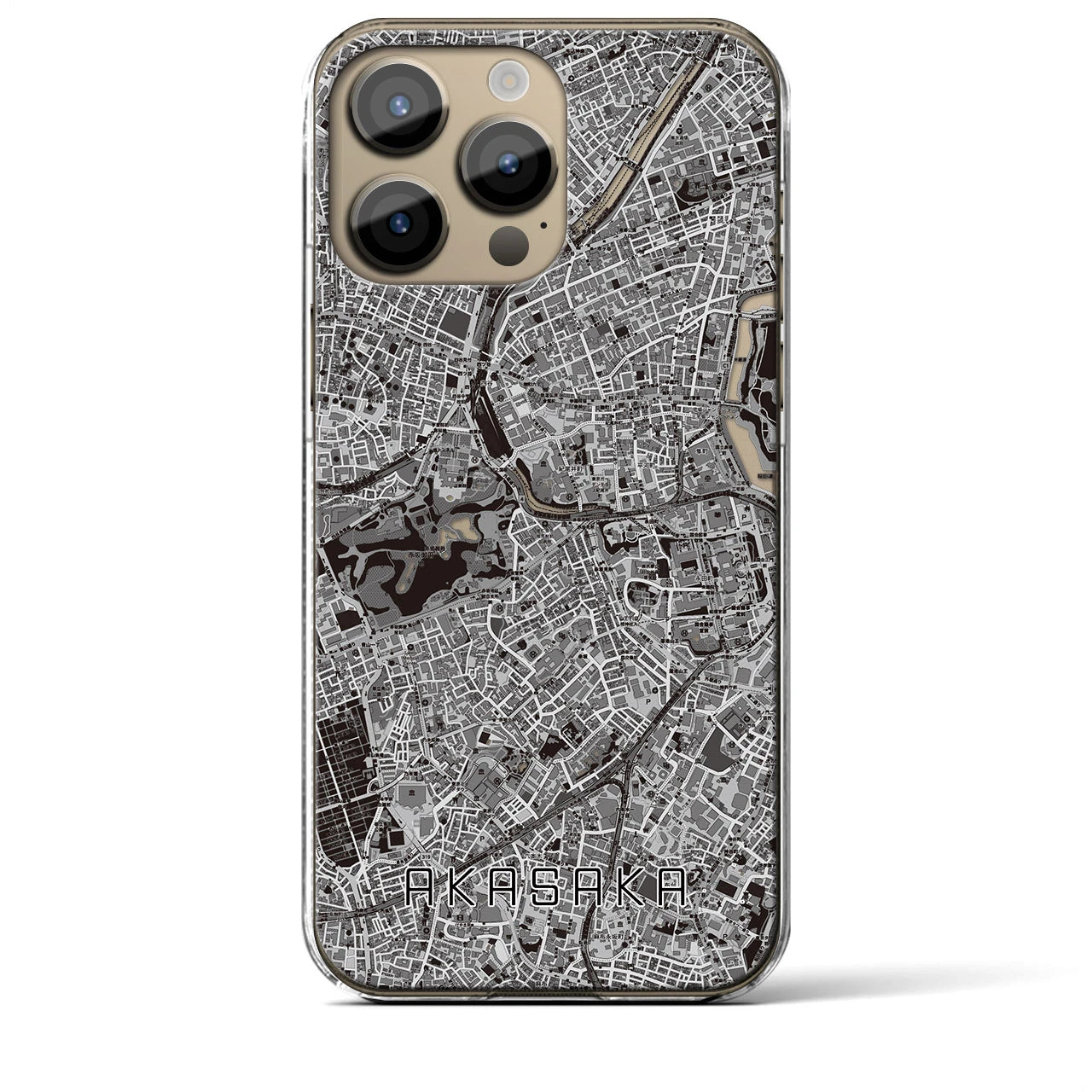 【赤坂(東京都)】地図柄iPhoneケース(クリアタイプ)