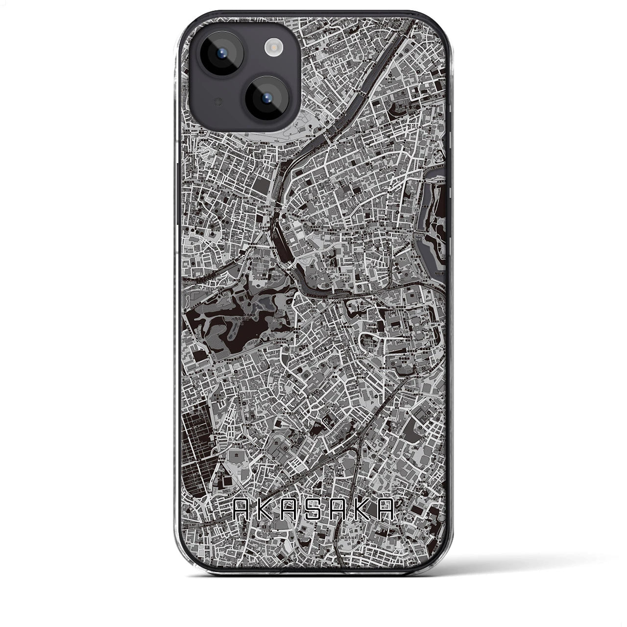 【赤坂(東京都)】地図柄iPhoneケース(クリアタイプ)