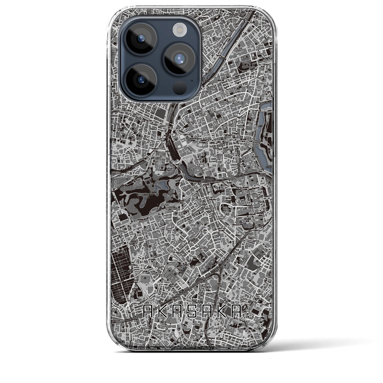 【赤坂(東京都)】地図柄iPhoneケース(クリアタイプ)