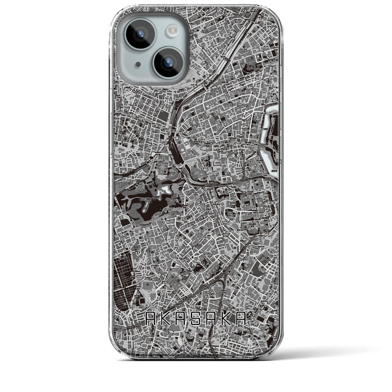 【赤坂(東京都)】地図柄iPhoneケース(クリアタイプ)