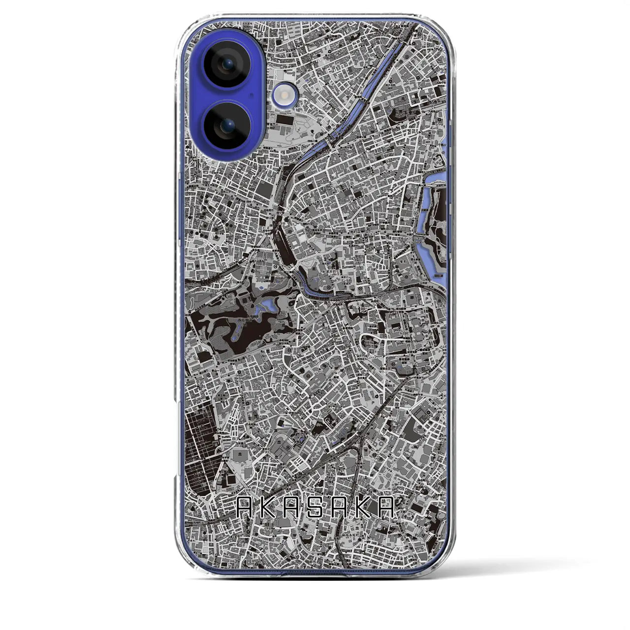 【赤坂(東京都)】地図柄iPhoneケース(クリアタイプ)