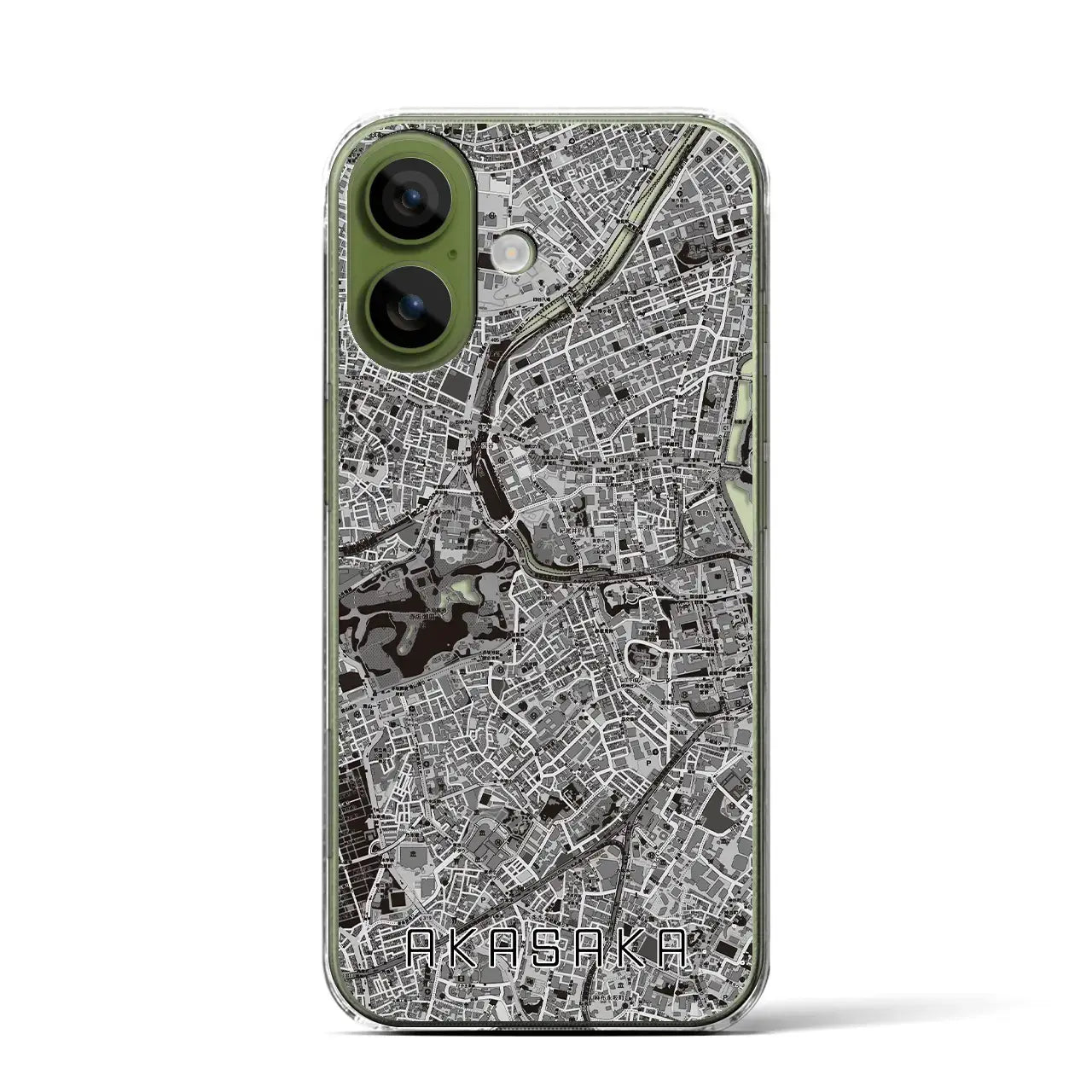 【赤坂(東京都)】地図柄iPhoneケース(クリアタイプ)