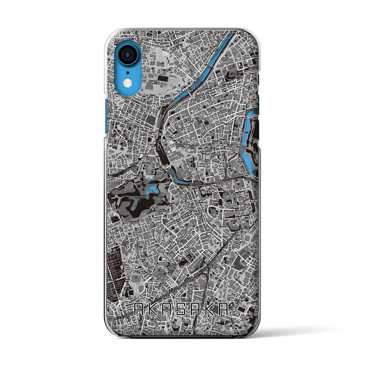 【赤坂(東京都)】地図柄iPhoneケース(クリアタイプ)