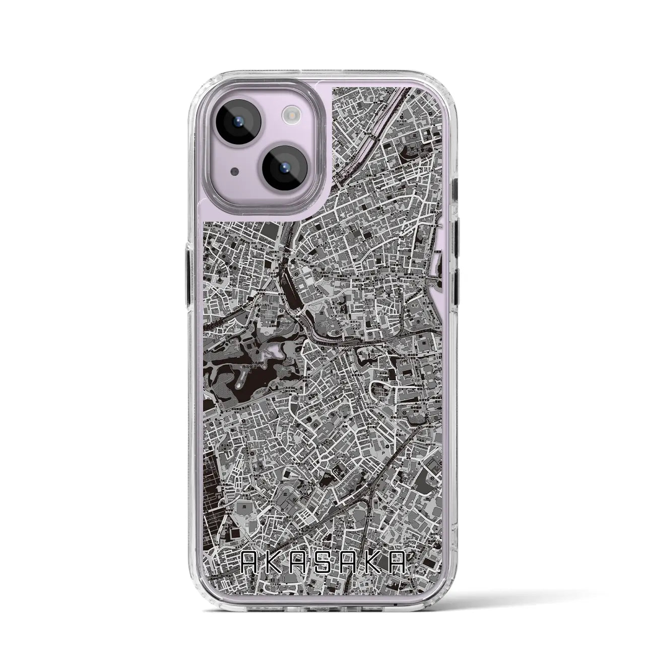 【赤坂(東京都)】地図柄iPhoneケース(MagSafeタイプ)
