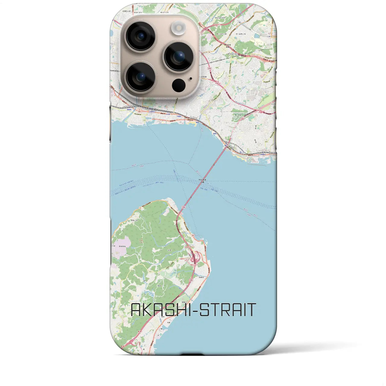 【明石海峡(兵庫県)】地図柄iPhoneケース(バックカバータイプ)