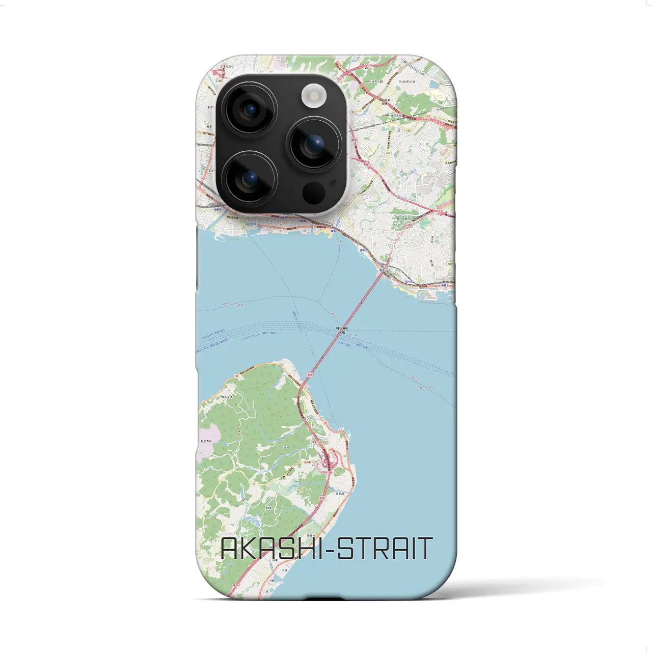 【明石海峡(兵庫県)】地図柄iPhoneケース(バックカバータイプ)
