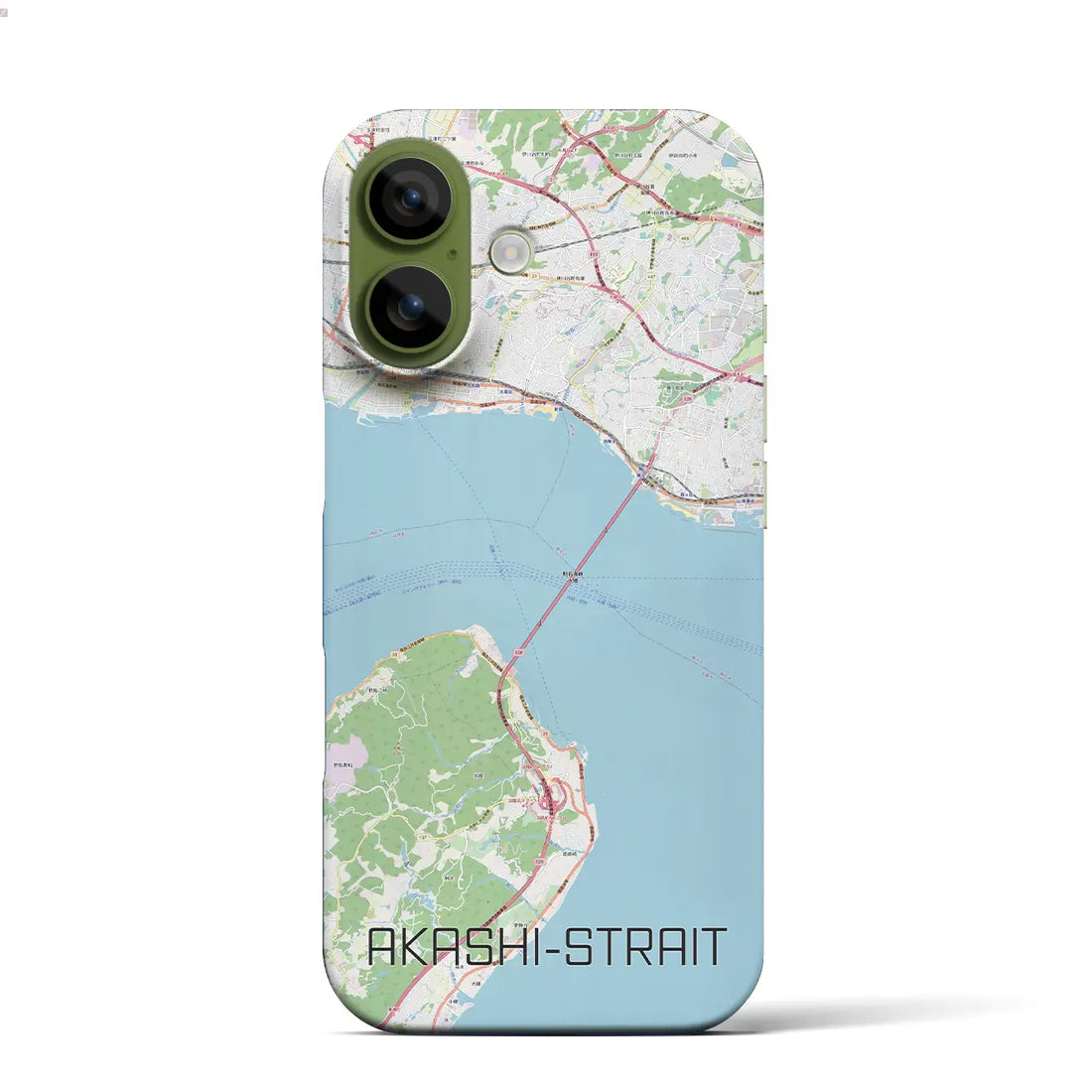 【明石海峡(兵庫県)】地図柄iPhoneケース(バックカバータイプ)ナチュラル・iPhone 17 Pro Max 用