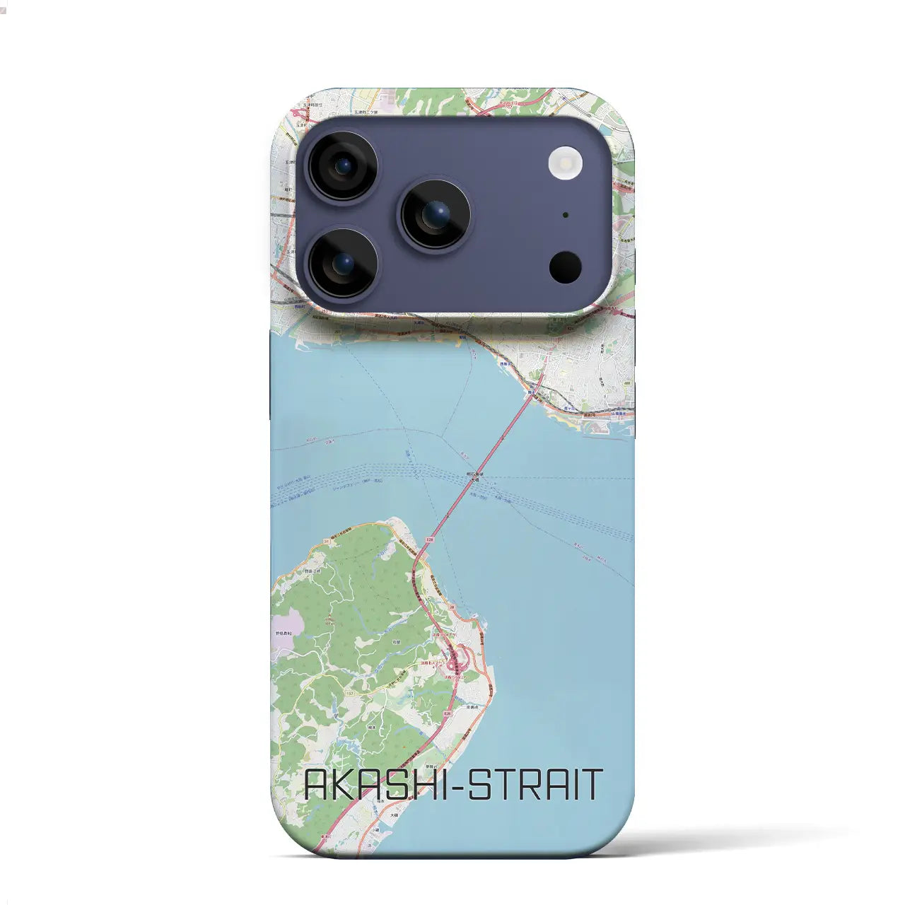 【明石海峡(兵庫県)】地図柄iPhoneケース(バックカバータイプ)